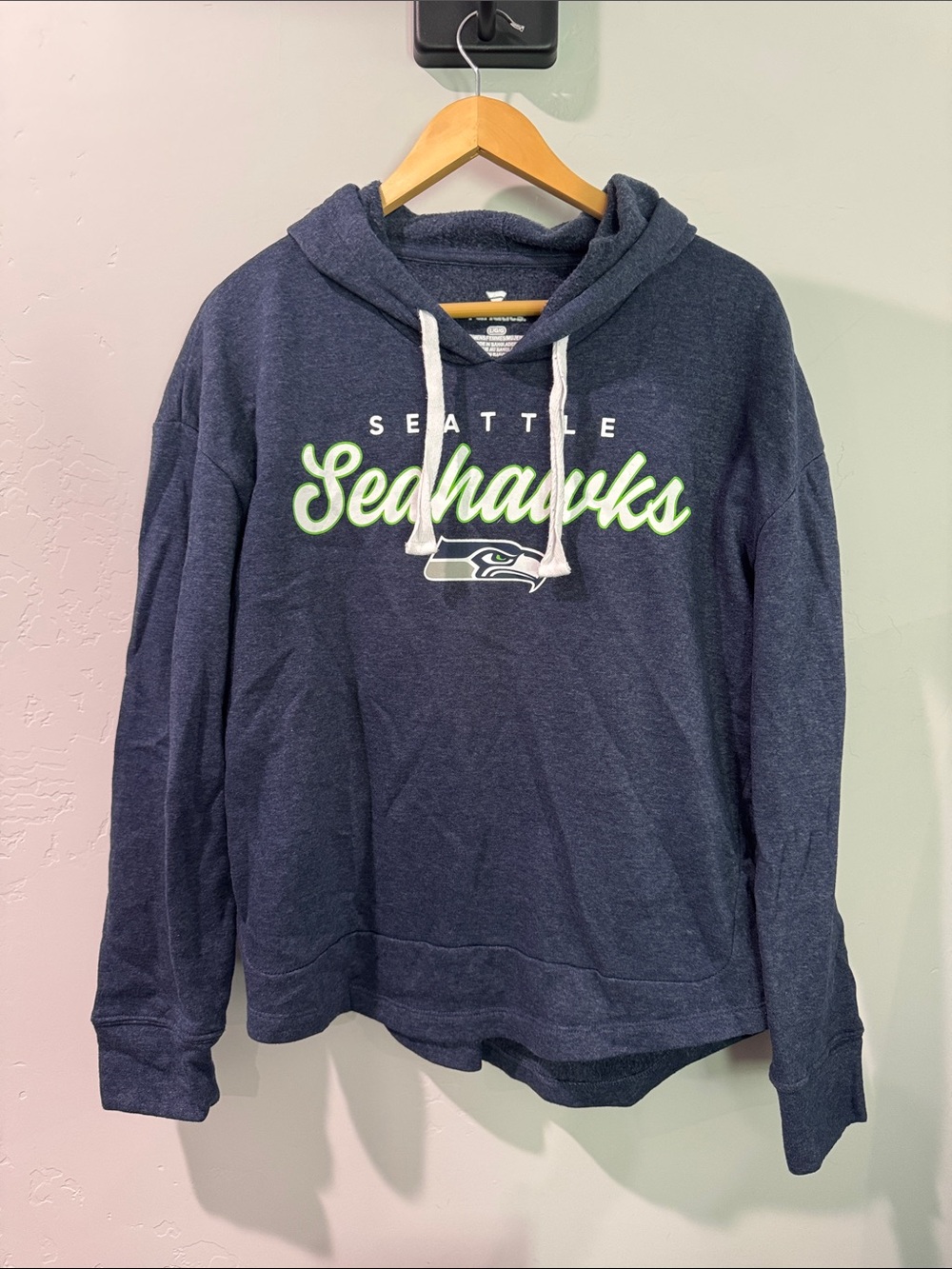 Fanatics Navy Seattle Seahawks Crewneck Hoodie